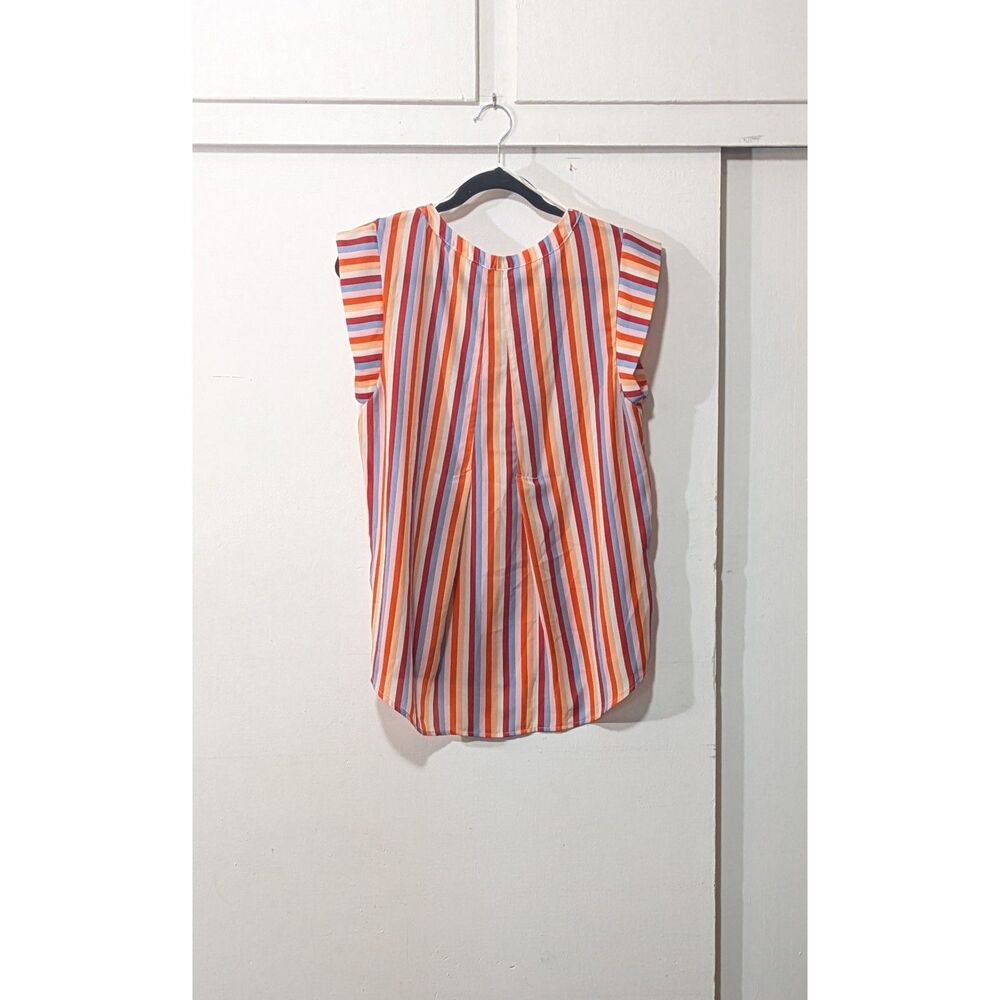 Lily White striped semi-sheer Blouse - Picture 4 of 6